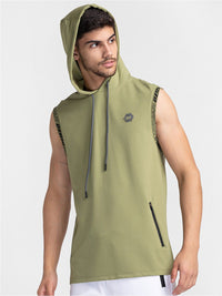 Being Human Sleeveless Hooded T-shirt