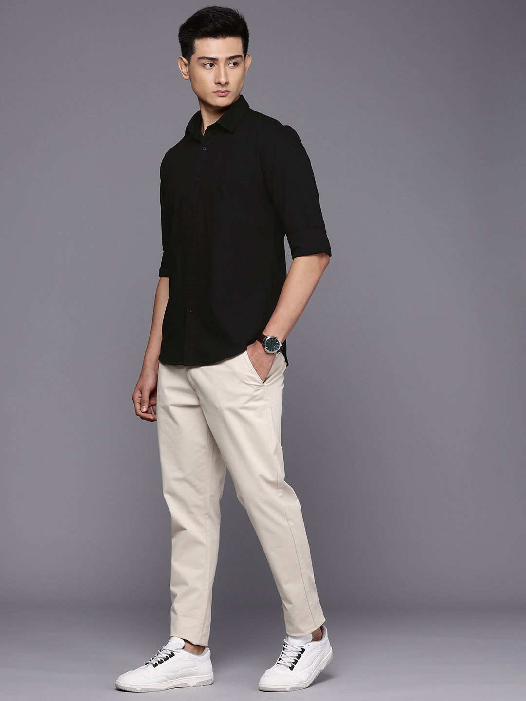 Raymond Slim Fit Pure Cotton Casual Shirt