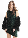 RAREISM Sequinned Embellished Sheath Dress
