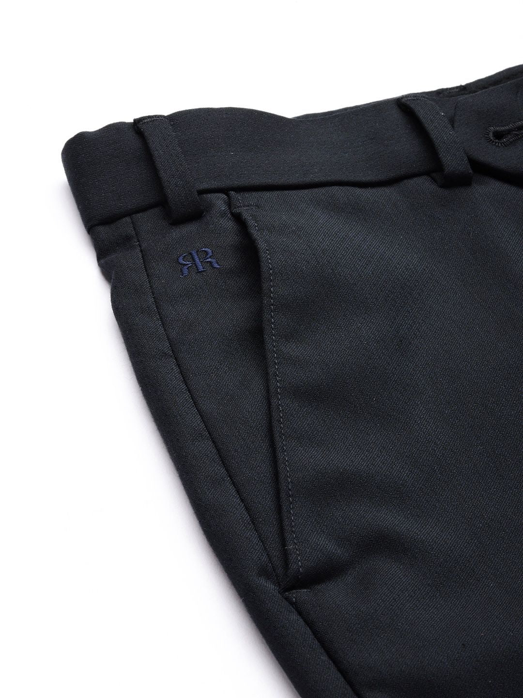 Raymond Men Self Design Textured Slim Fit Formal Trousers