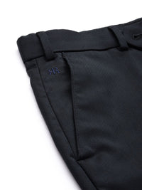 Raymond Men Self Design Textured Slim Fit Formal Trousers
