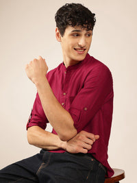 Anouk Mandarin collar Pathani Short Kurta