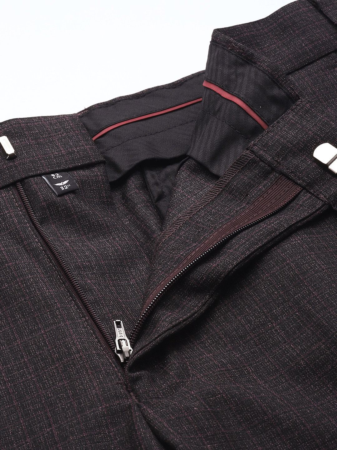 Park Avenue Men Checked Formal Trousers