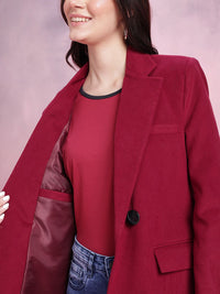DressBerry Notched Lapel Collar Double Breasted Overcoat
