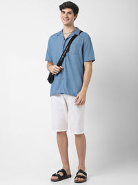 VASTRADO Cuban Collar Cotton Oversized Casual Shirt