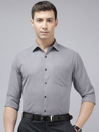 Park Avenue Self-Design Slim Fit Formal Shirt