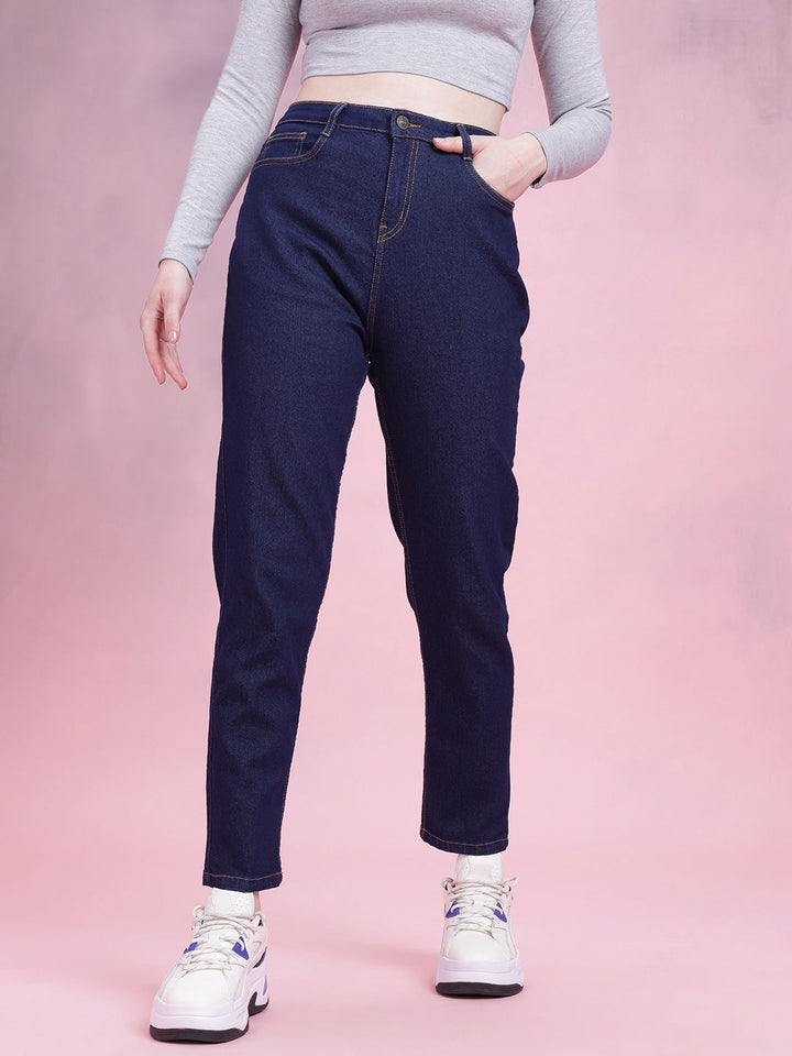 DressBerry Women High-Rise Stretchable Mom Fit Jeans