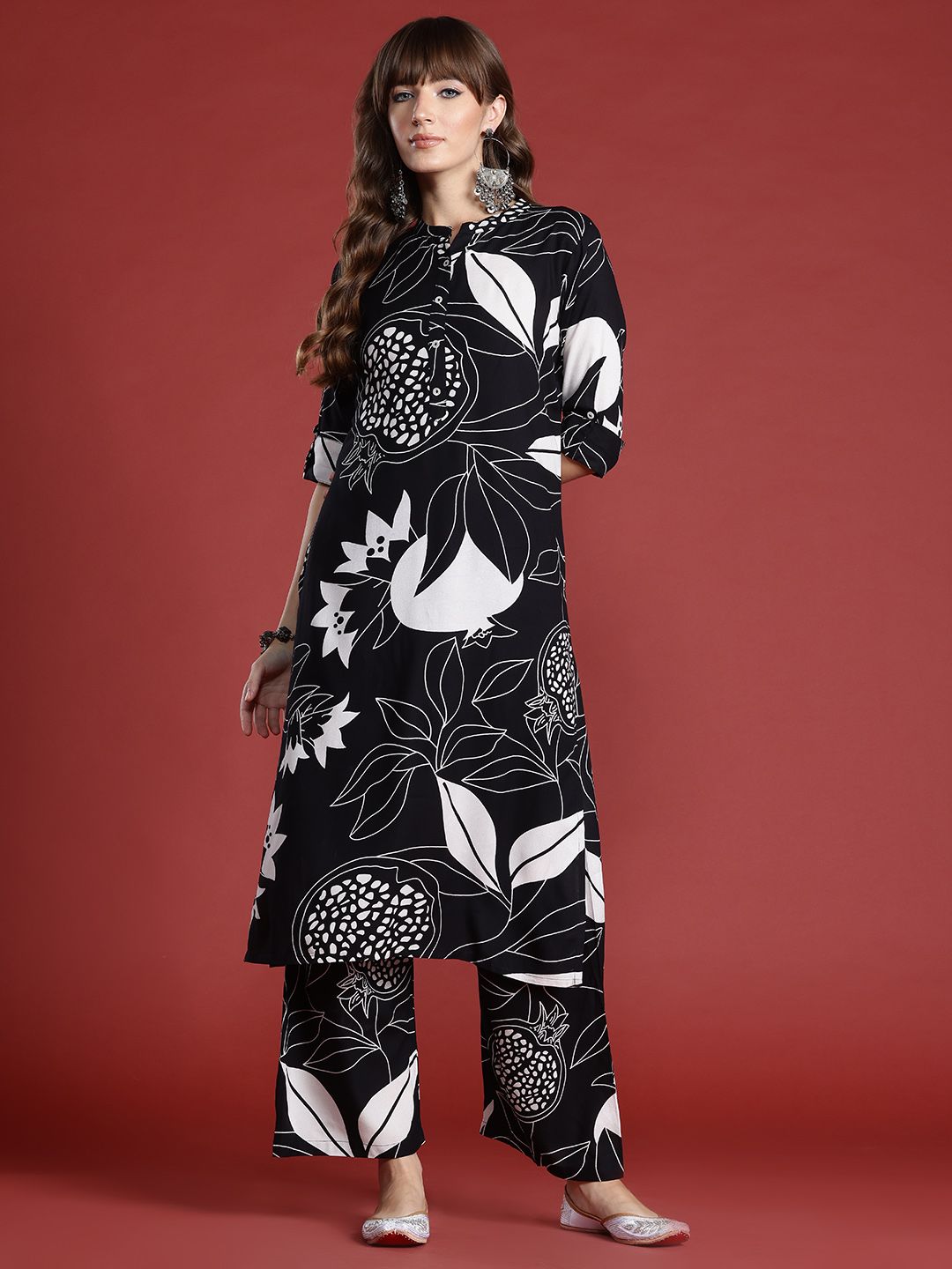 Indo Era Women Printed Regular Kurta with Palazzos