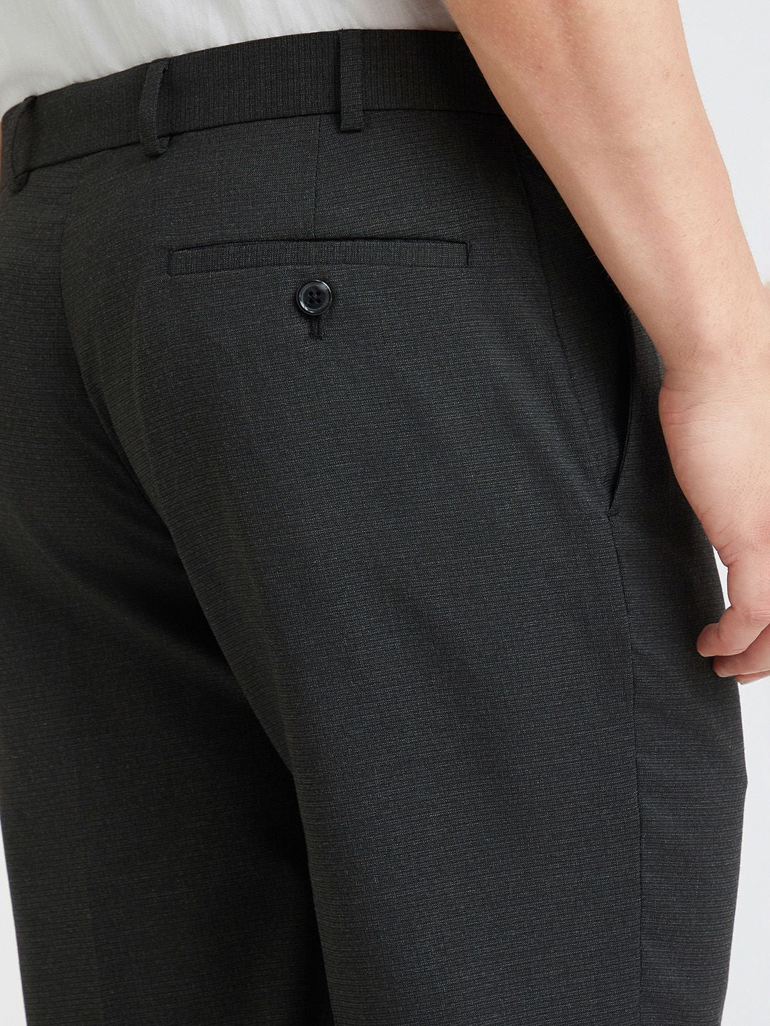 Park Avenue Men Textured Formal Trousers