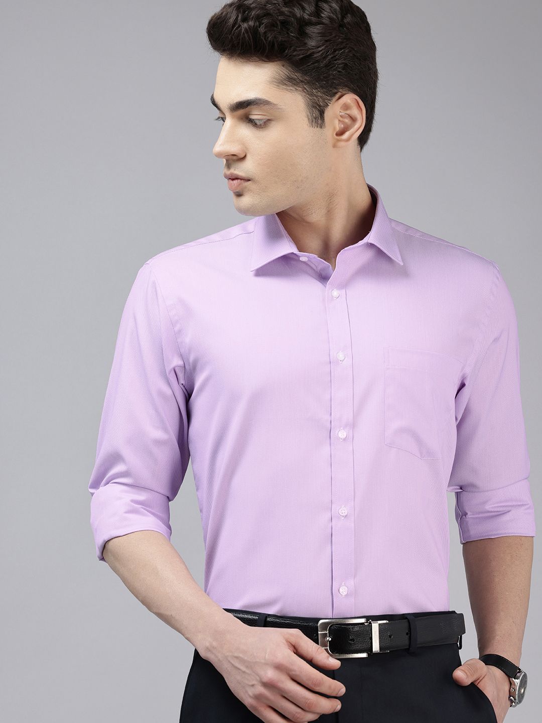 Park Avenue Slim Fit Textured Formal Shirt