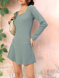 DressBerry Rib Knits Drop waist Mini Dress