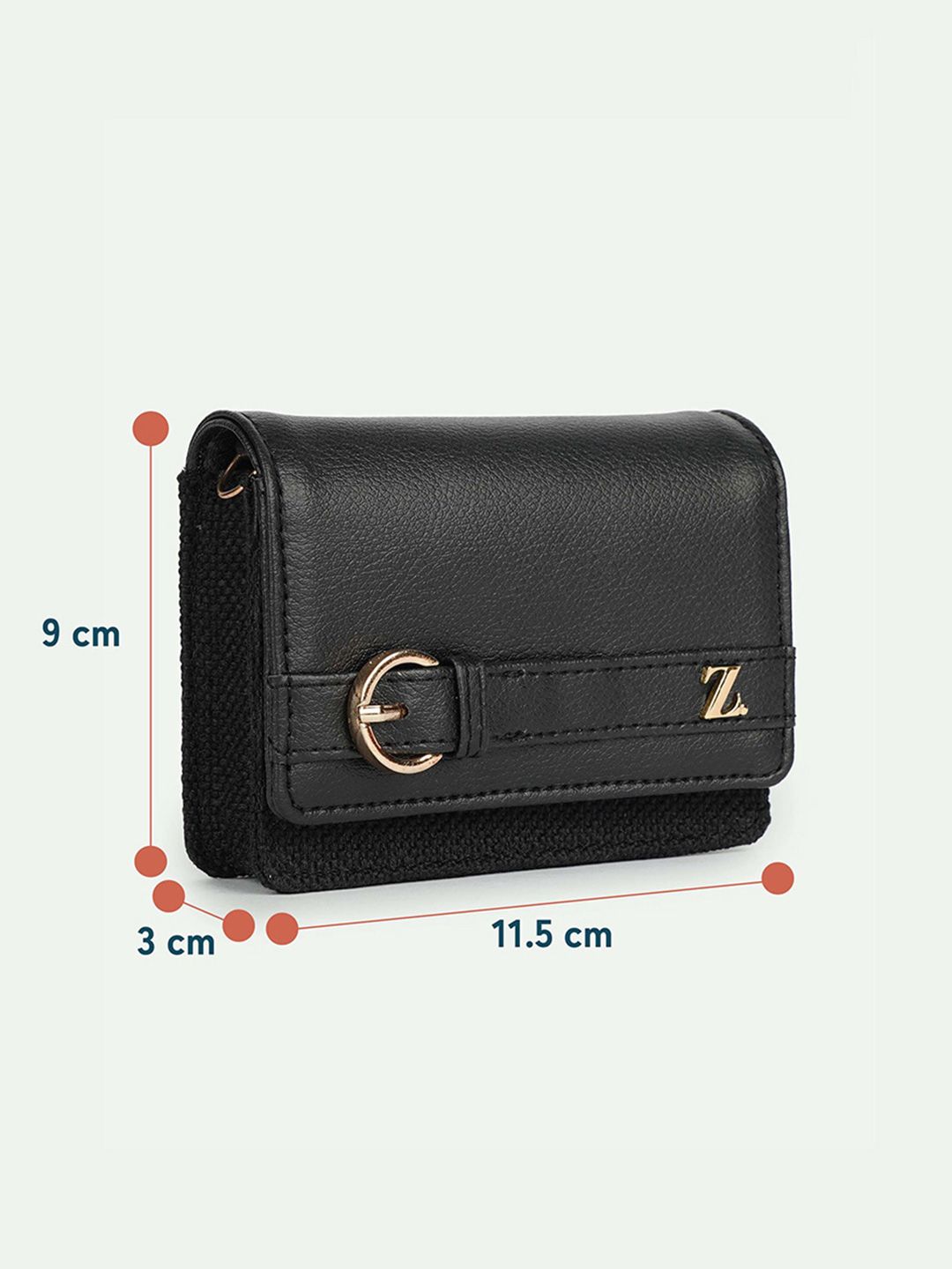 ZOUK Women Solid Textured Short Envelope