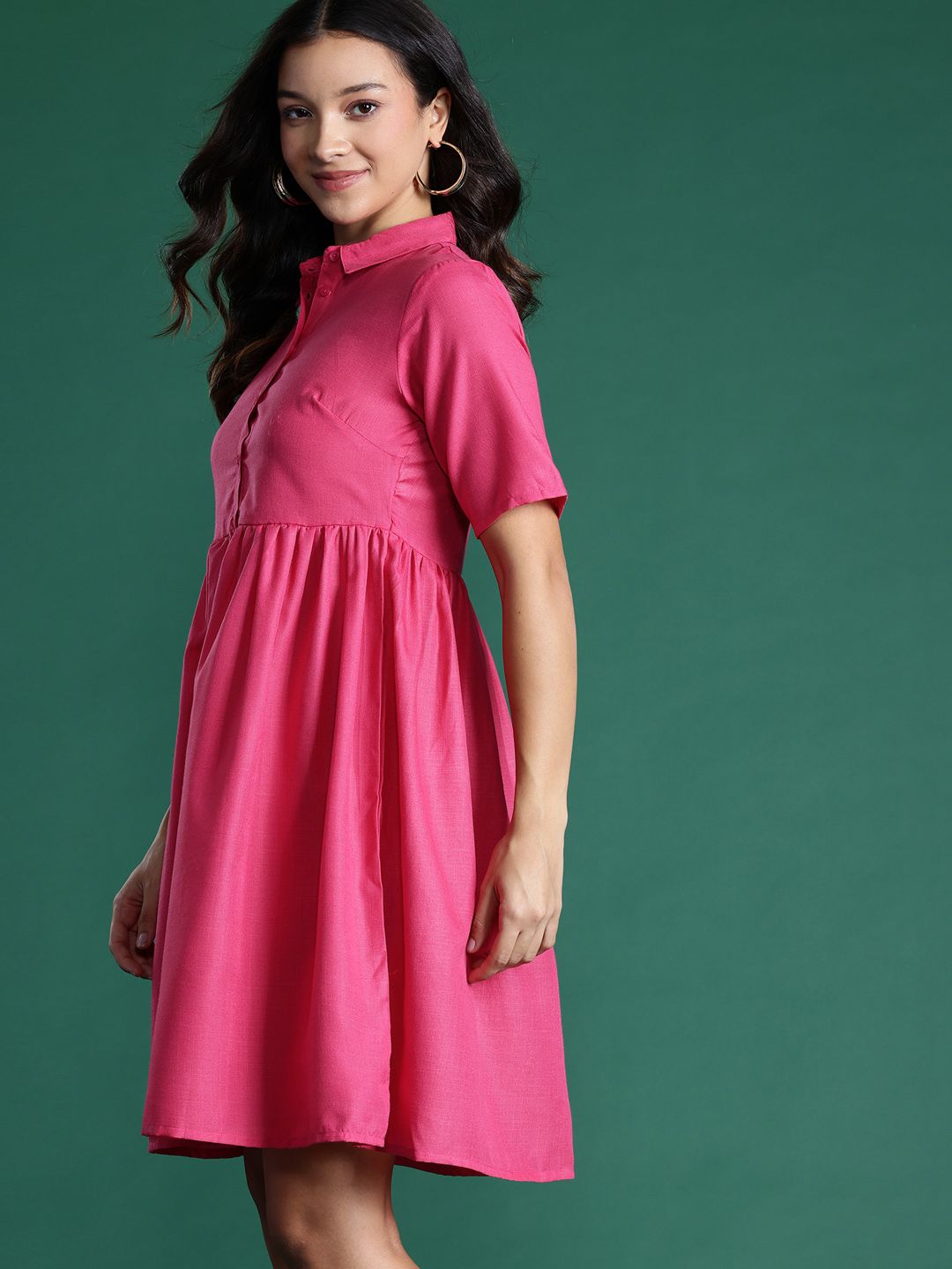 DressBerry Solid A-Line Dress
