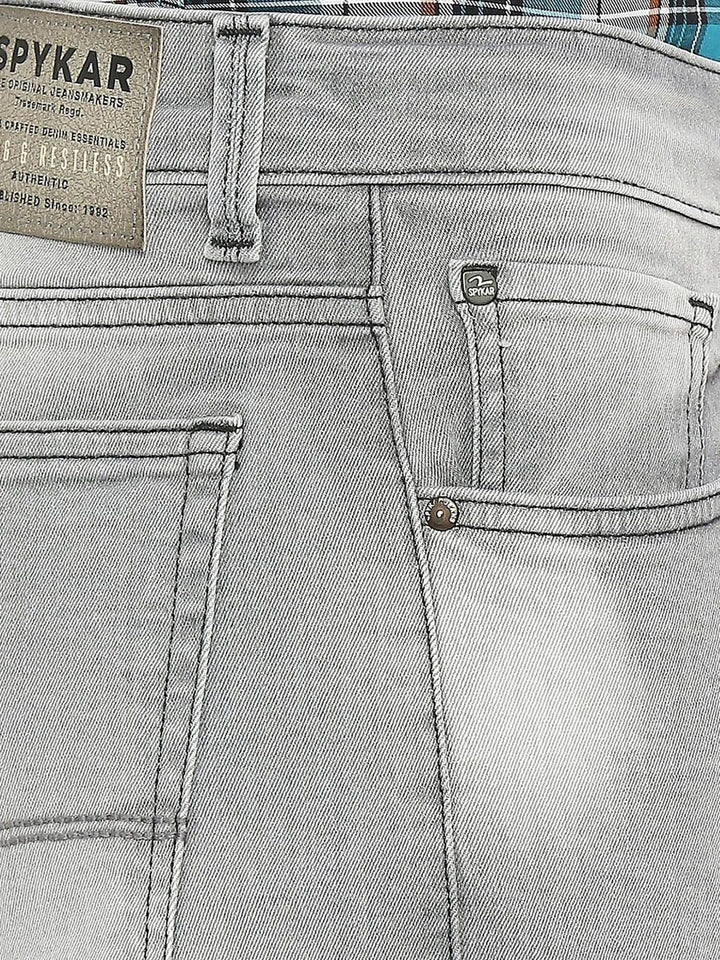 SPYKAR Men Relaxed Fit Heavy Fade Clean Look Whiskers Stretchable Jeans