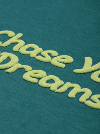 DILLINGER Women Typography Printed Embossed Oversized T-shirt