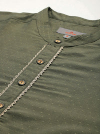 Anouk Woven Design Regular Kurta With Pyjamas