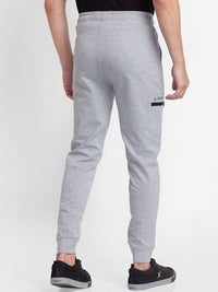 SPYKAR Men Melange Grey Solid Slim-Fit Cotton Jogger