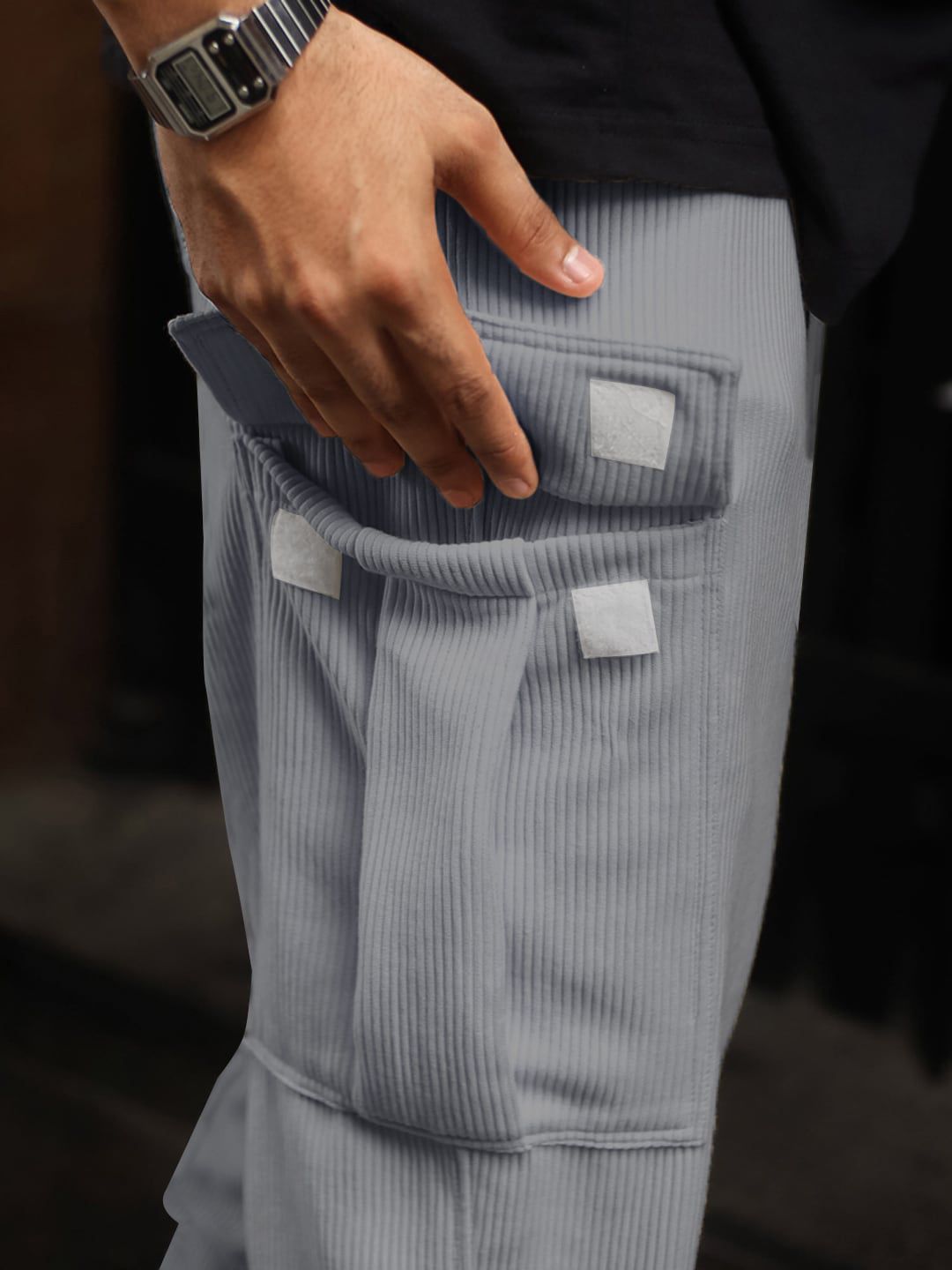 Powerlook Men Relaxed-Fit Cargo Track Pant