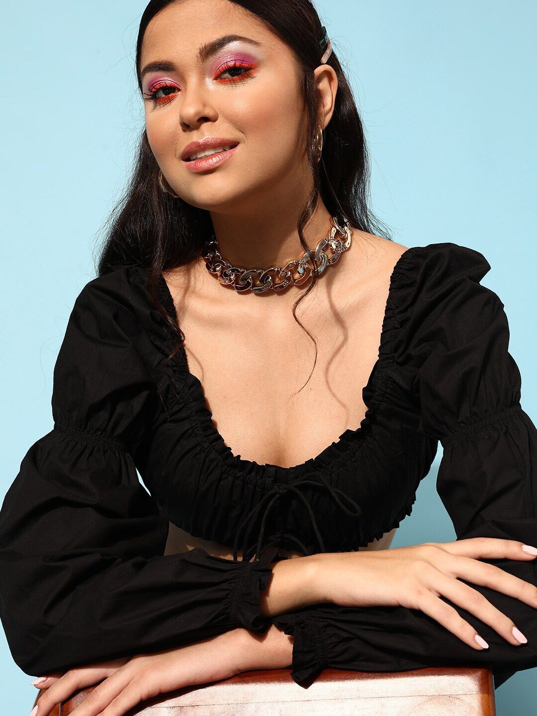 STREET 9 Classy Black Solid Top