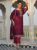 Libas Ethnic Motifs Embroidered Thread Work Straight Kurta With Trousers & Dupatta