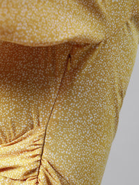 STREET 9 Woman Yellow Georgette Drop-Waist Dress