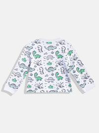 Moms Love Infant Boys Pure Cotton Printed Dungaree With T-Shirt