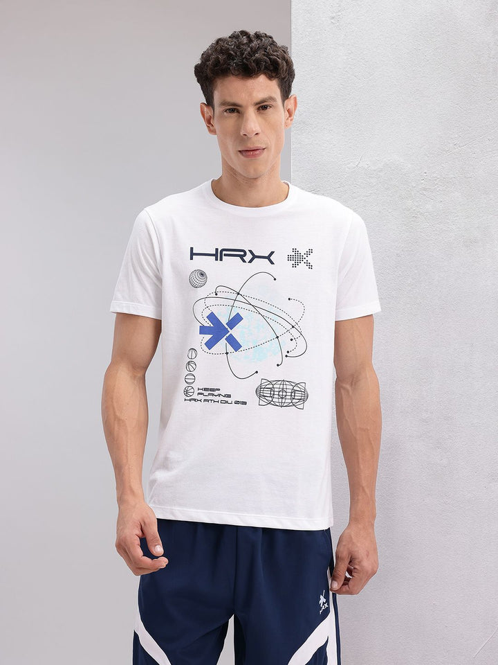 HRX by Hrithik Roshan Conversational & Brand Logo Printed Lifestyle T-shirt