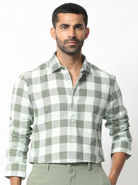 RARE RABBIT Men Ventura Slim Fit Gingham Checked Shirt