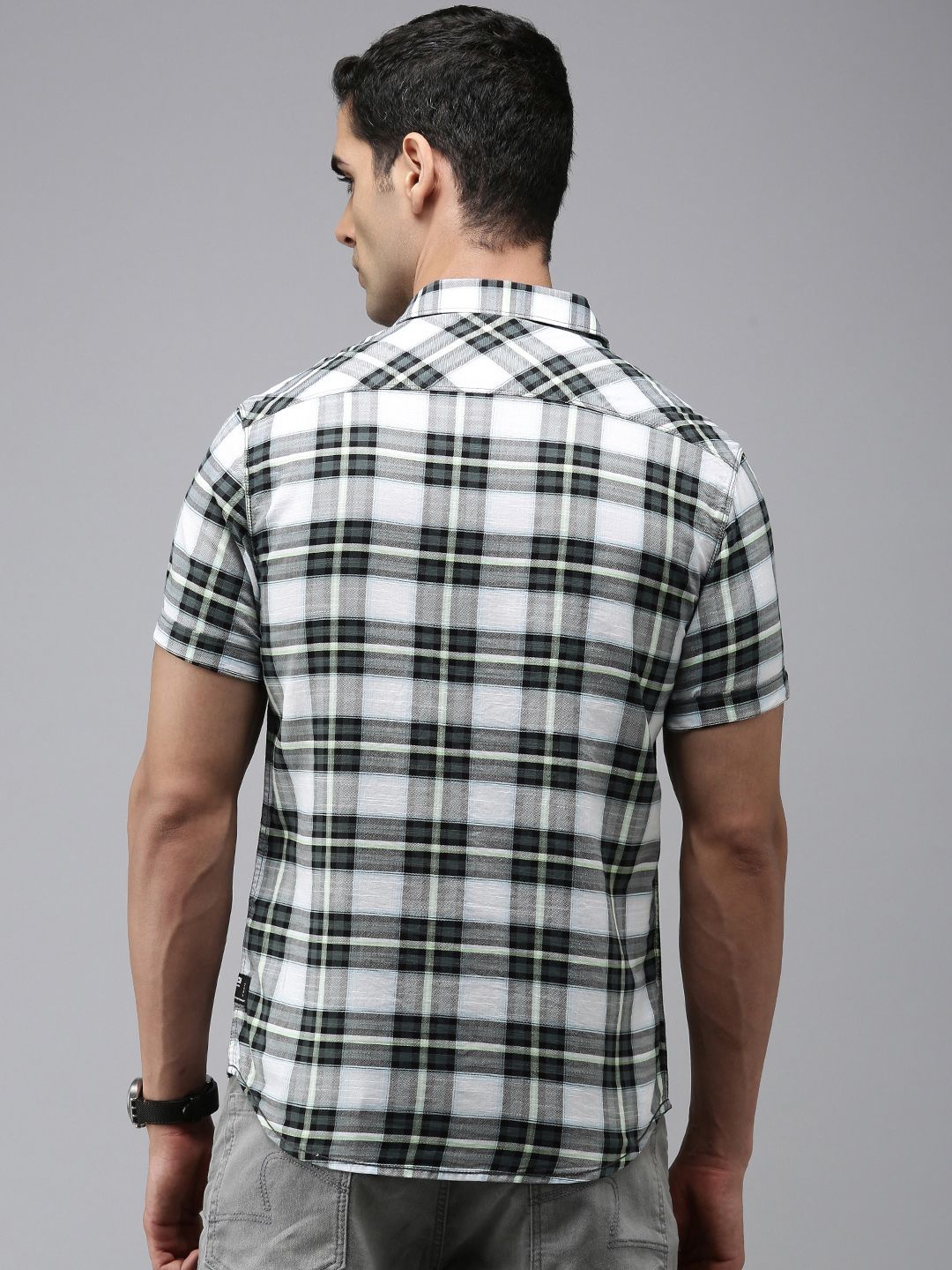 SPYKAR Pure Cotton Slim Fit Checked Casual Shirt