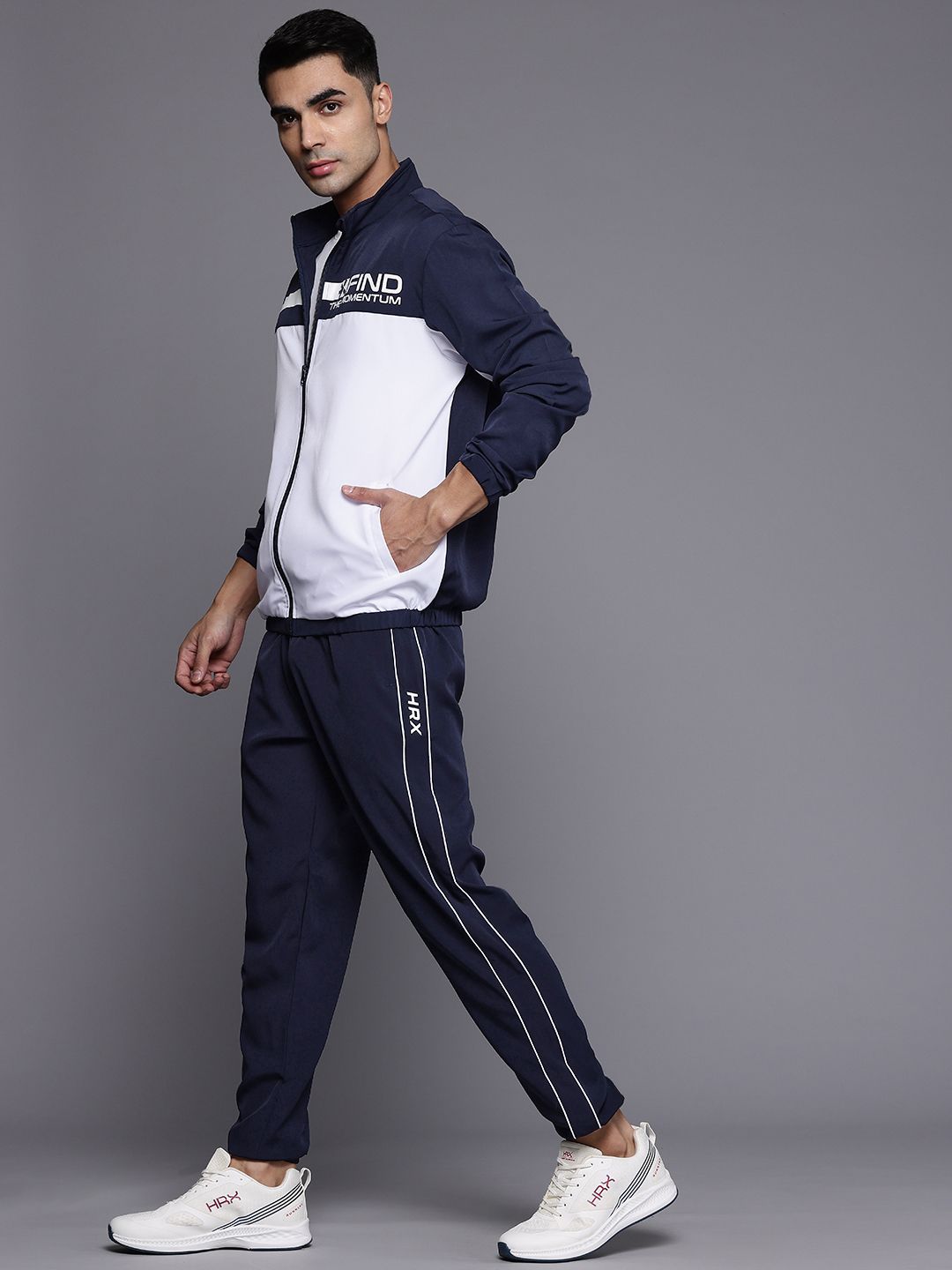 HRX by Hrithik Roshan Rapid-Dry Colourblock Running Tracksuit