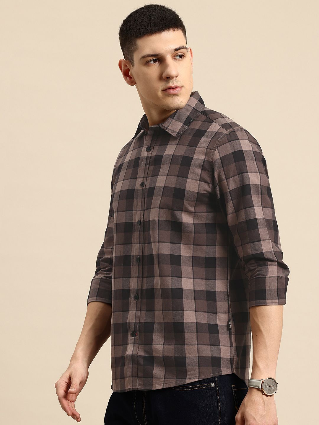 Being Human Classic Slim Fit Checked Casual Shirt