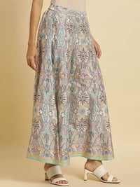 W Women Ethnic Motifs Printed Flared Palazzos