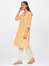 Global Desi Women Mustard Yellow Kurta