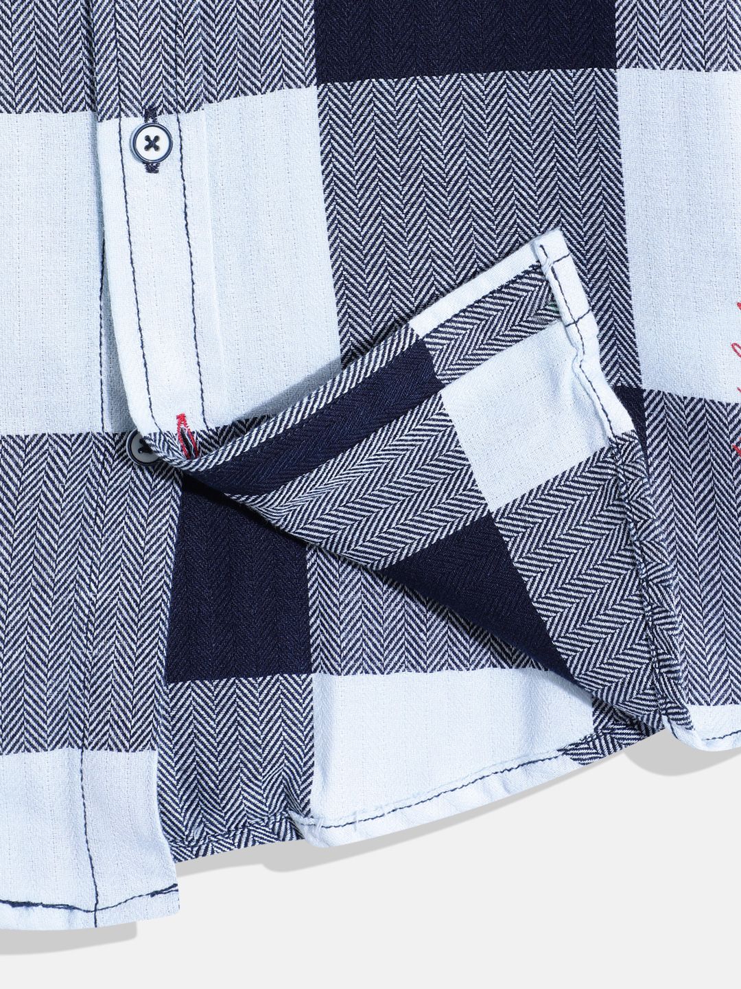 Monte Carlo Boys Twill Checked Smart Fit Shirt