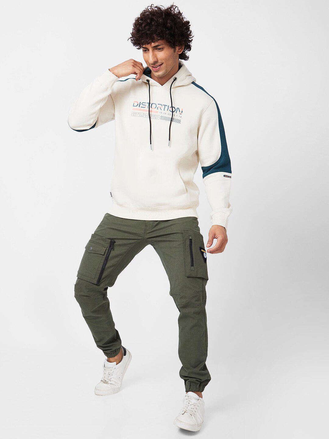 SPYKAR Typography Printed Hooded Sweatshirt