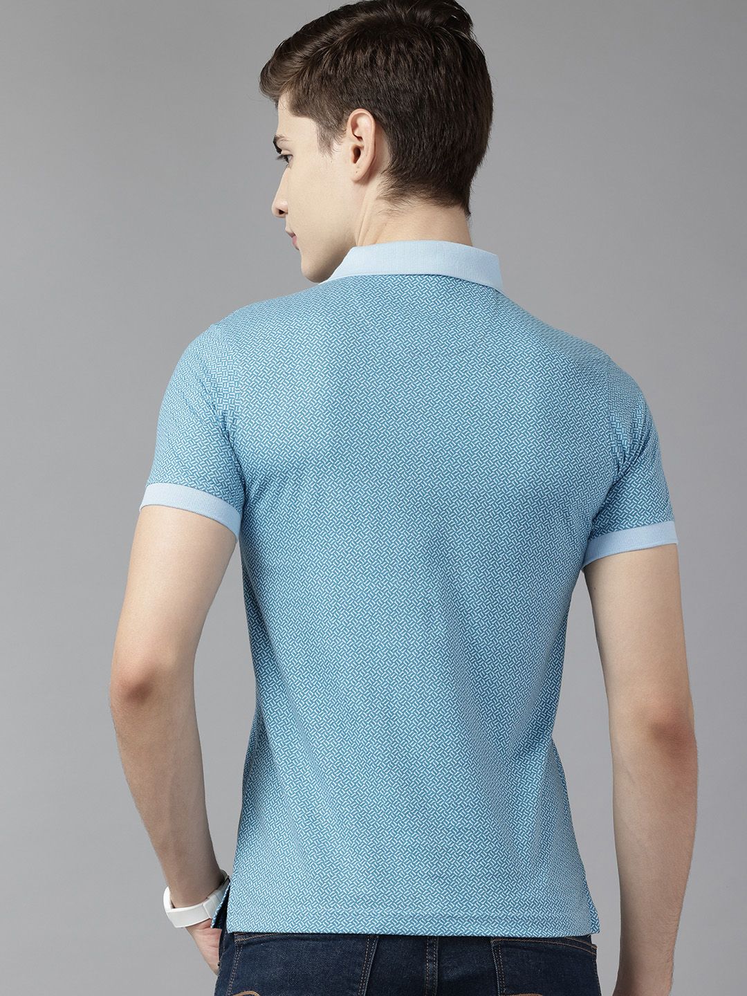 Park Avenue Printed Polo Collar Slim Fit T-shirt