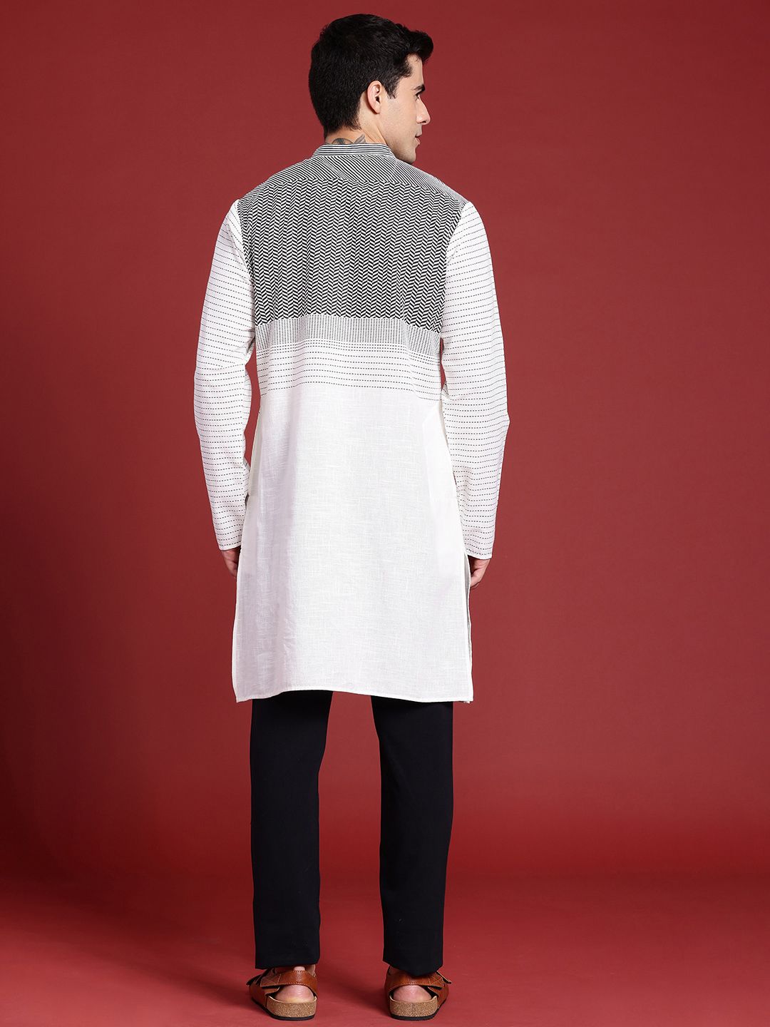 Anouk Pure Cotton Geometric Printed Straight Kurta