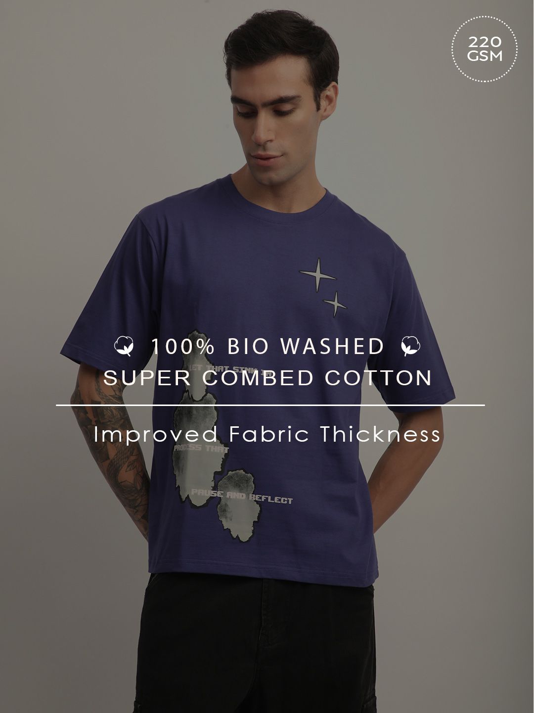 Difference of Opinion Men Short Sleeve Oversized Crew Neck Printed Tshirt