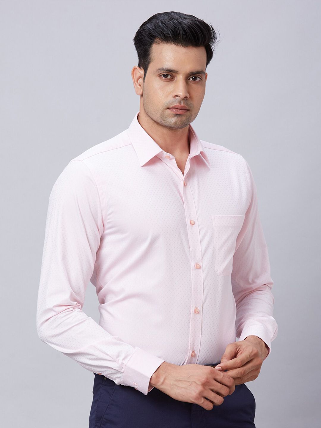Raymond Self Designed Pure Cotton Slim Fit Formal Shirt
