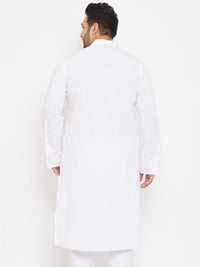 VASTRAMAY Men White Solid Kurta