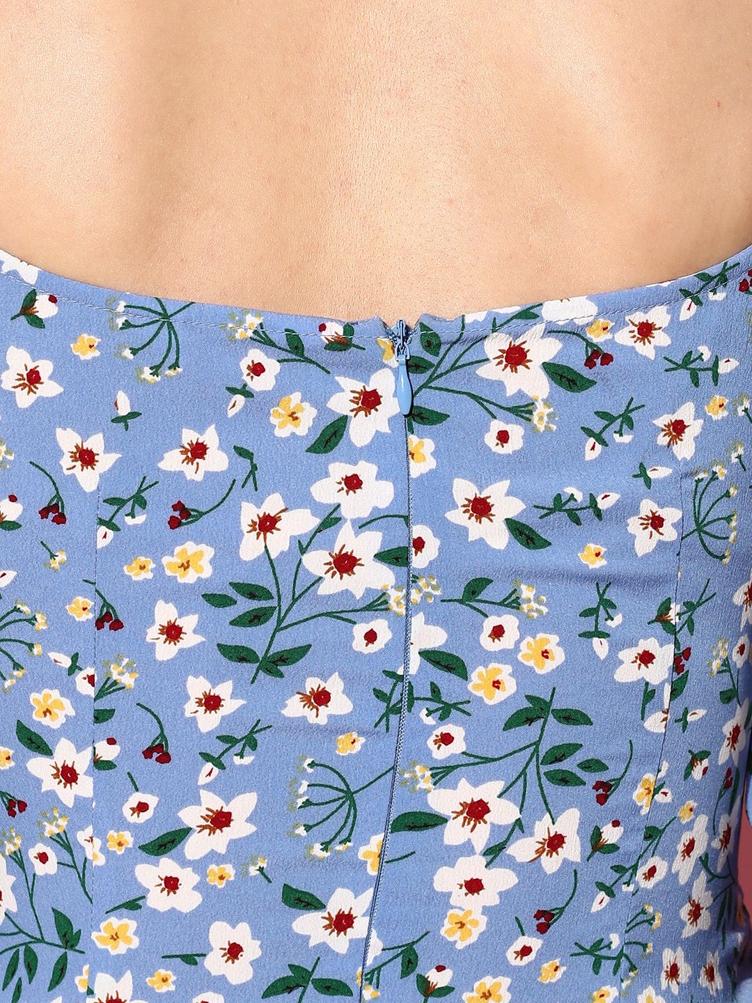 Berrylush Floral Crepe Bodycon Mini Dress