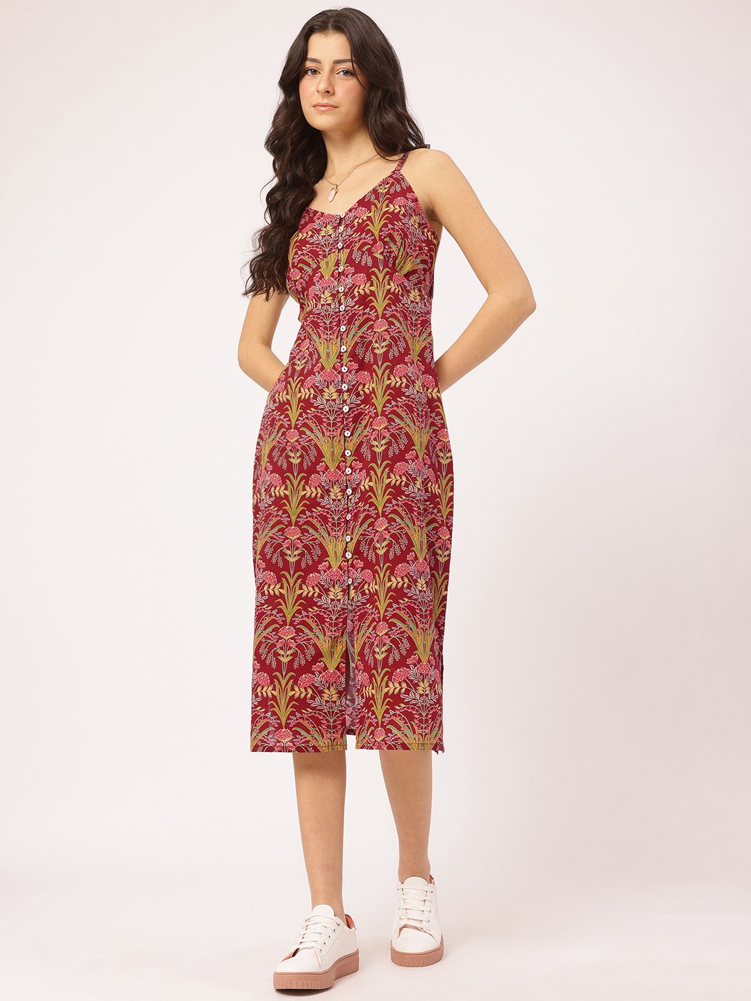 DressBerry Tropical Printed Cotton Cambric Dress