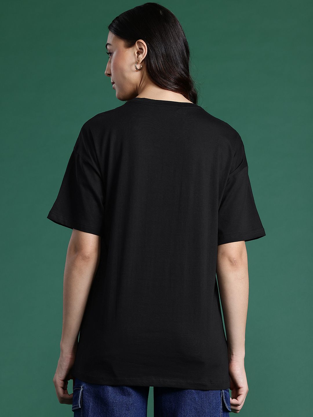 DressBerry Printed Drop-Shoulder Sleeves T-shirt