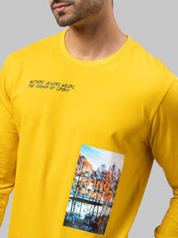 Being Human Men Yellow Graphic Printed Sweatshirt