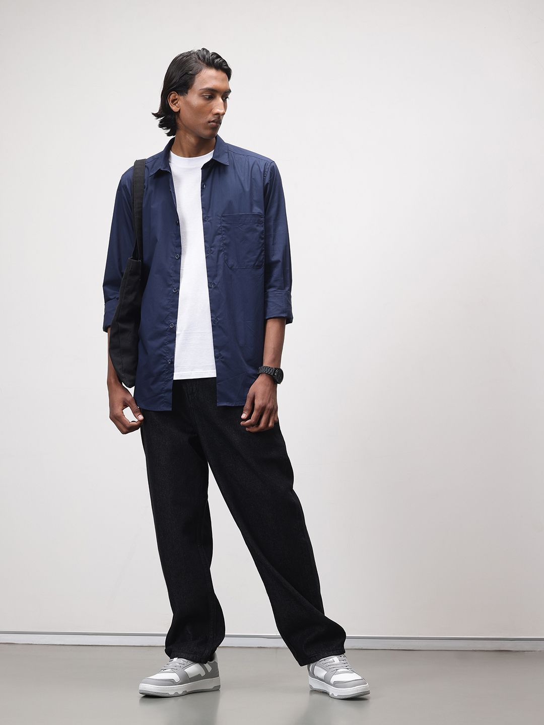 ether Pure Cotton Longline Casual Shirt