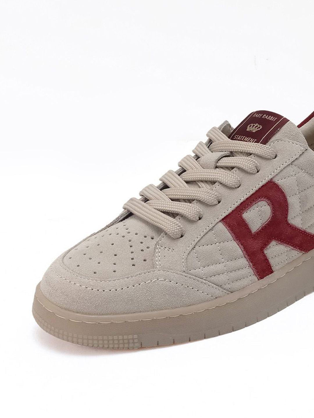 RARE RABBIT Men Perforations Leather Sneakers