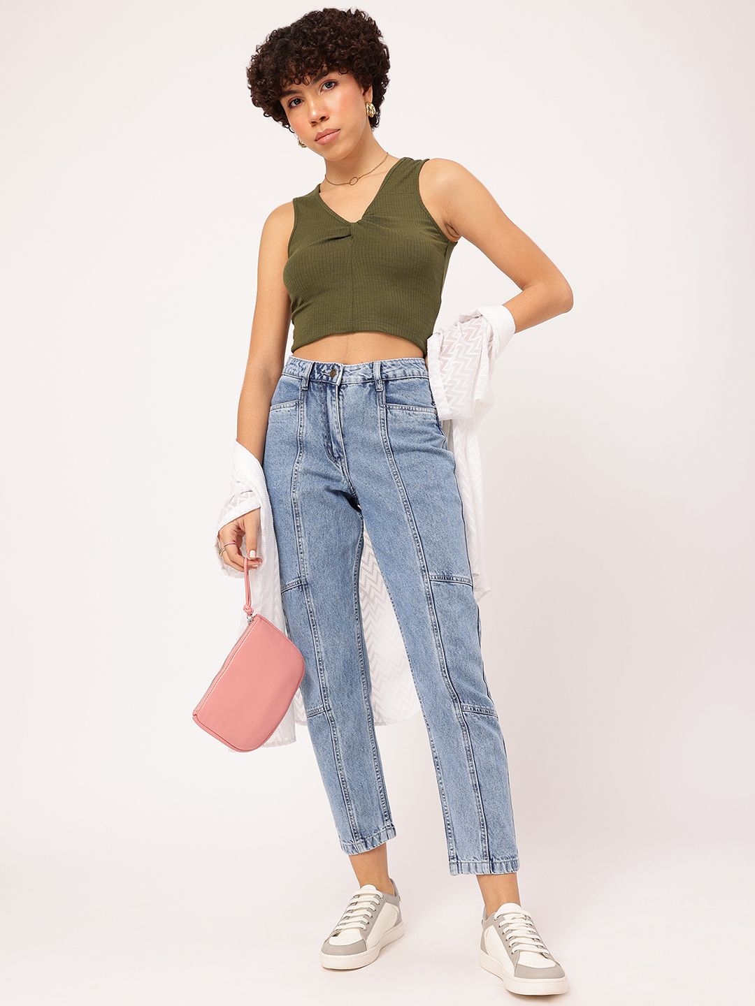 DressBerry Chill & Thrill Twisted Ribbed Crop Top