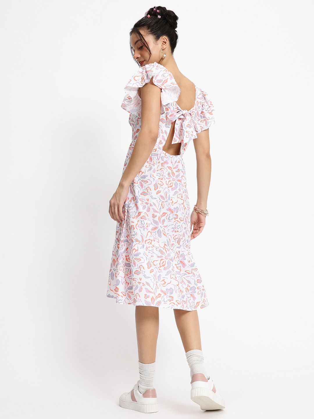 DressBerry Artsy Florals Twirl & Turn A-Line Dress