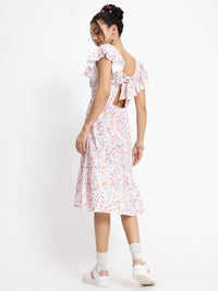 DressBerry Artsy Florals Twirl & Turn A-Line Dress