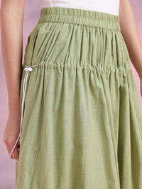 DressBerry Toggle Fastening Ruched Balloon Skirt